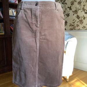 Women Sutton Studio Cord Pencil Skirt Camel Beige US Size 6